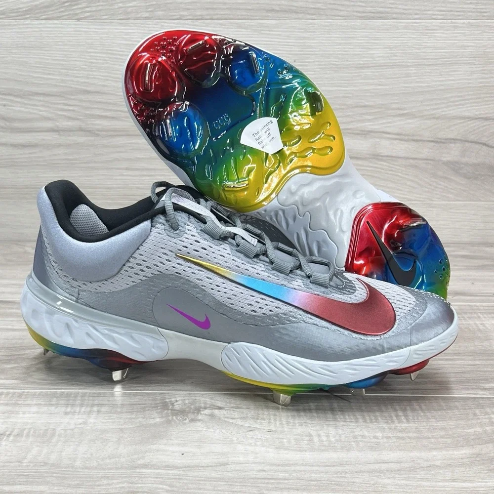 Nike Alpha Huarache Elite 4 Low Baseball Cleats FZ3328-001 Size 13 Gray